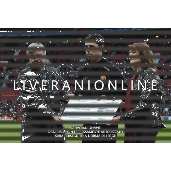 Champions League 2007/2008 Quarti di Finale Ritorno Manchester - 09.04.2008 Manchester United-Roma Nella Foto:PREMIO CROCE ROSSA PER CRISTIANO RONALDO /Ph.Vitez-Ag. Aldo Liverani