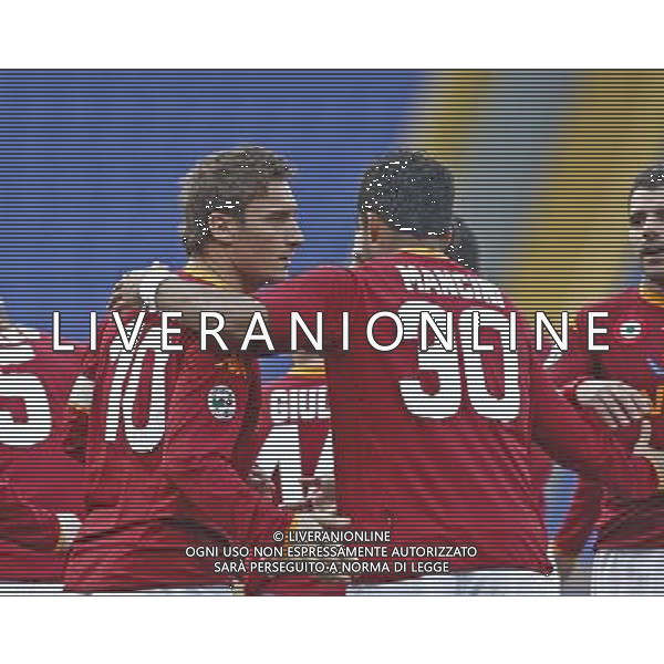 Roma - Stadio Olimpico - 16 / 04 / 2008 - TIM CUP 2007/2008 - Semifinale andata - Roma Vs Catania (0-0) - nella foto: totti Mancini ph Corradetti / ag. Aldo Liverani
