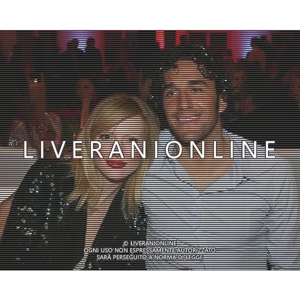 BVB BORUSSIA DORTMUND - BAYERN MUNCHEN 1:2 n.V. COPPA DI GERMANIA DFB Pokalfinale Finale der HERREN: 19.04.2008 Saison 2007/2008 Bankett, Feier beim Sponsor Telekom Luca TONI und Freundin Marta Cecchetto mit Pokal copyright by: firo sportphoto Poolfoto getty images /AG. ALDO LIVERANI SAS - ONLY ITALY - EDITORIAL USE ONLY -