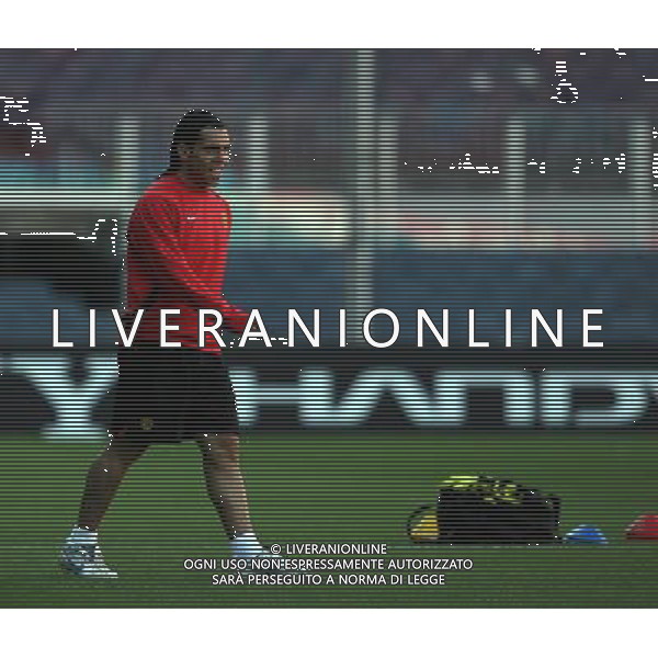 Carlos Tevez of Manchester United during training,Manchester United Training session the day before match between , Barcelona v Manchester United, UEFA Champions League, Semi Final, First Leg, Camp Nou, Barcelona, Date 220408, Picture by Ian Kington mobile 07884001265, (IPS PHOTO AGENCY) AGENZIA ALDO LIVERANI SAS - ONLY ITALY - EDITORIAL USE ONLY 