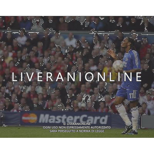 Didier Drogba of Chelsea in Liverpool v Chelsea FC : Champions League Semifinal First Leg at Anfield in Liverpool (UK) on 22/04/2008 Picture By Marcello Pozzetti ©IPS - Photo Agency :21 Delisle Road London SE28 0JD mobile: 07973 308 835 AGENZIA ALDO LIVERANI SAS - ONLY ITALY - EDITORIAL USE ONLY