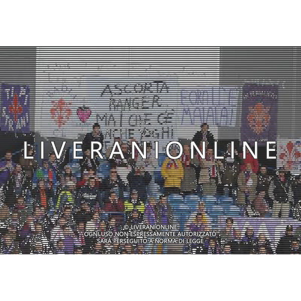 Coppa UEFA 2007/2008 Semifinali Andata Glasgow - 24.04.2008 Rangers Glasgow-Fiorentina Nella Foto:STRISCIONE TIFOSI FIORENTINA /Ph.Vitez-Ag. Aldo Liverani