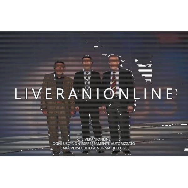 GUNTER GRASS - FABIO FAZIO - MAURIZIO POLLINI - TRASMISSIONE: \' CHE TEMPO CHE FA\' MILANO, 27/04/2008 © ANTONIO SORANO - AG. ALDO LIVERANI SAS