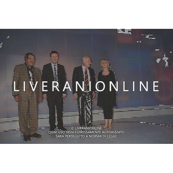 GUNTER GRASS - FABIO FAZIO - MAURIZIO POLLINI - LUCIANA LITTIZZETTO TRASMISSIONE: \' CHE TEMPO CHE FA\' MILANO, 27/04/2008 © ANTONIO SORANO - AG. ALDO LIVERANI SAS
