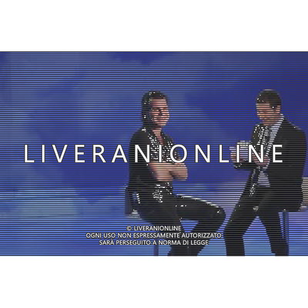 PIERO PELU\' - FABIO FAZIO TRASMISSIONE: \' CHE TEMPO CHE FA\' MILANO, 27/04/2008 © ANTONIO SORANO - AG. ALDO LIVERANI SAS