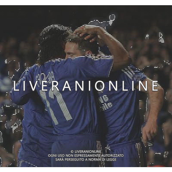 Celebration for Frank Lampard of Chelsea affter his penalty kic - esultanza dopo rigore Chelsea - Liverpool, Champions League, SemiFinale, Second Leg, (First Leg 1-1), Stamford Bridge, London, Date 30/04/2008 Picture by Marcello Pozzetti (IPS PHOTO AGENCY)/Ag. Aldo Liverani -ONLY ITALY - EDITORIAL USE ONLY - 