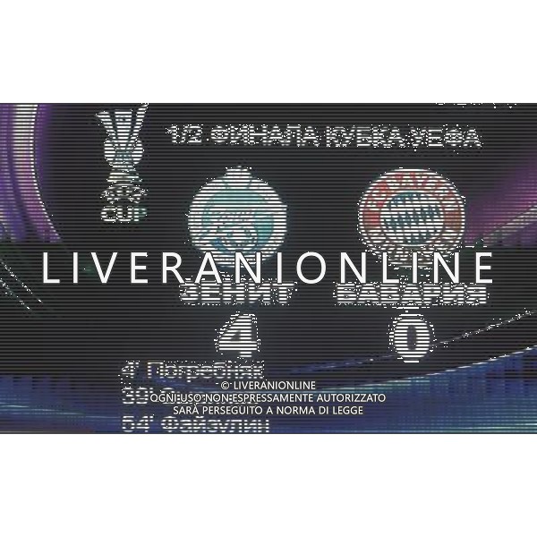 01/05/2008 semifinali di ritorno di coppa uefa FC Zenit St. Petersburg - FC Bayern MŸnchen , FCB , 4:0 TABELLONE CON RISULTATO FINALE firo-ag aldo liverani ONLY ITALY 