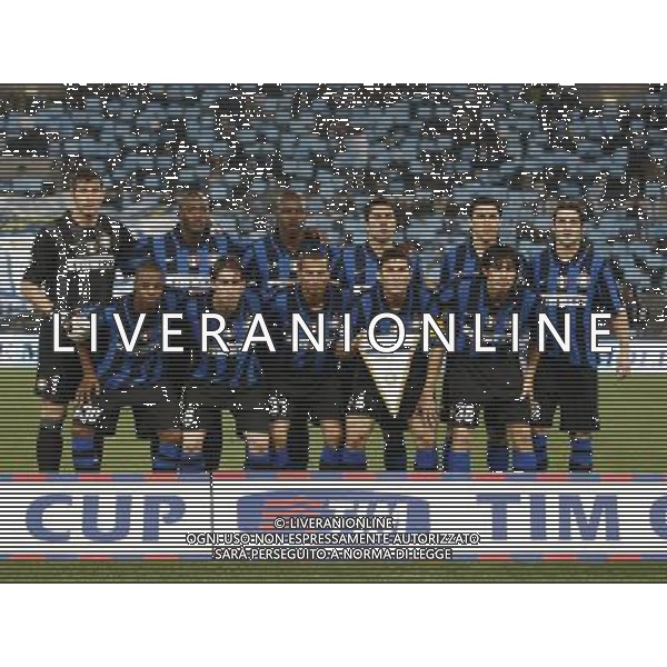 Roma - Stadio Olimpico - 07 / 05 / 2008 - TIM CUP 2007/2008 - semifinale di ritorno - Lazio Vs Inter (0-2) - nella foto: La formazione dell\'Inter schierata ph Corradetti / ag. Aldo Liverani