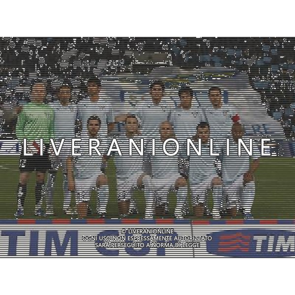 Roma - Stadio Olimpico - 07 / 05 / 2008 - TIM CUP 2007/2008 - semifinale di ritorno - Lazio Vs Inter (0-2) - nella foto: La formazione della Lazio schierata prima della partita ph Corradetti / ag. Aldo Liverani