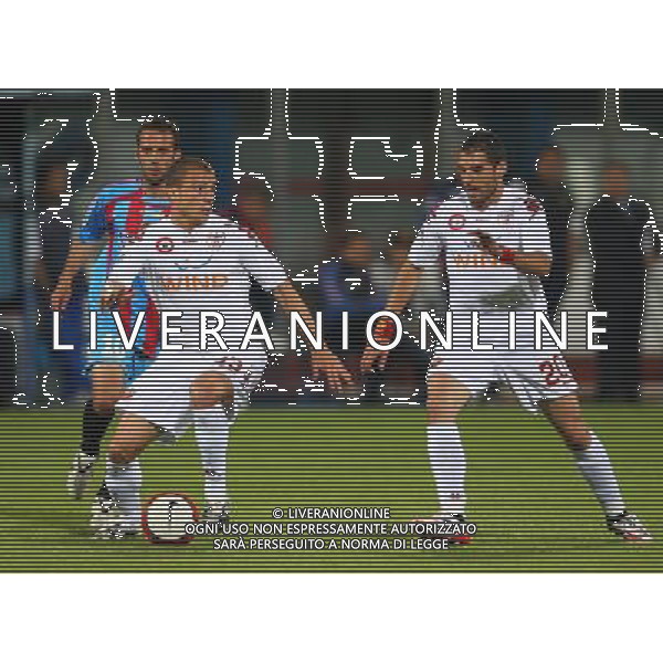 Giuseppe Sergi-Aldo Liverani Catania, 08/05/2008 stadio A. Massimino, partita Catania-Roma. Nella Foto: perrotta e brighi