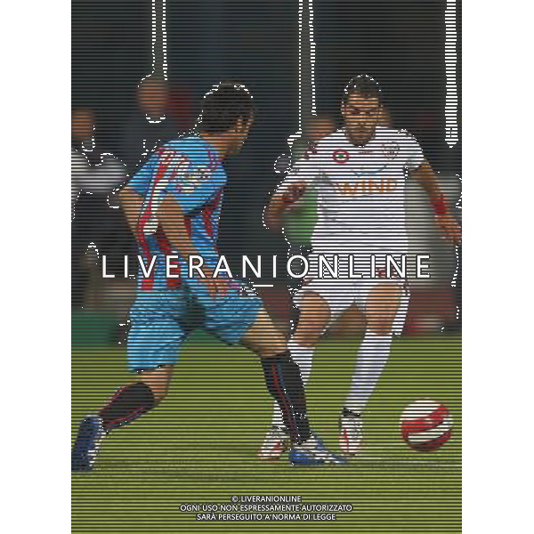 Giuseppe Sergi-Aldo Liverani Catania, 08/05/2008 stadio A. Massimino, partita Catania-Roma. Nella Foto: perrotta marcato da colucci 