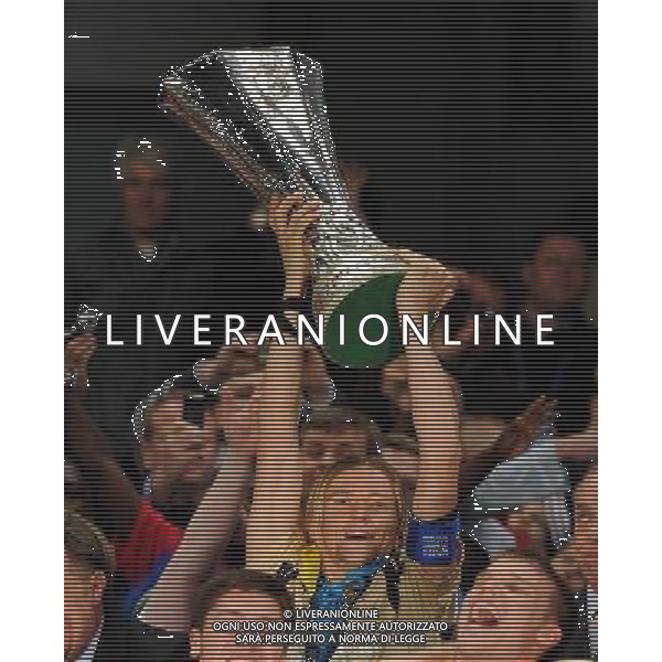 Coppa UEFA 2008 Finale Manchester - 14.05.2008 Zenit San Pietroburgo-Rangers Glasgow Nella Foto: TYMOSCHUK ANATOLIY ALZA LA COPPA Ph.Vitez-Ag. Aldo Liverani
