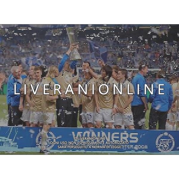 Coppa UEFA 2008 Finale Manchester - 14.05.2008 Zenit San Pietroburgo-Rangers Glasgow Nella Foto: GIOCATORI ZENIT FESTEGGIANO LA VITTORIA Ph.Vitez-Ag. Aldo Liverani