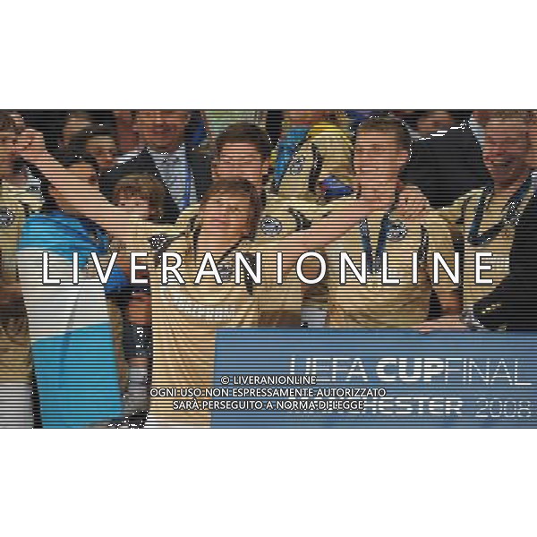 Coppa UEFA 2008 Finale Manchester - 14.05.2008 Zenit San Pietroburgo-Rangers Glasgow Nella Foto:PREMIAZIONE ZENIT /Ph.Vitez-Ag. Aldo Liverani