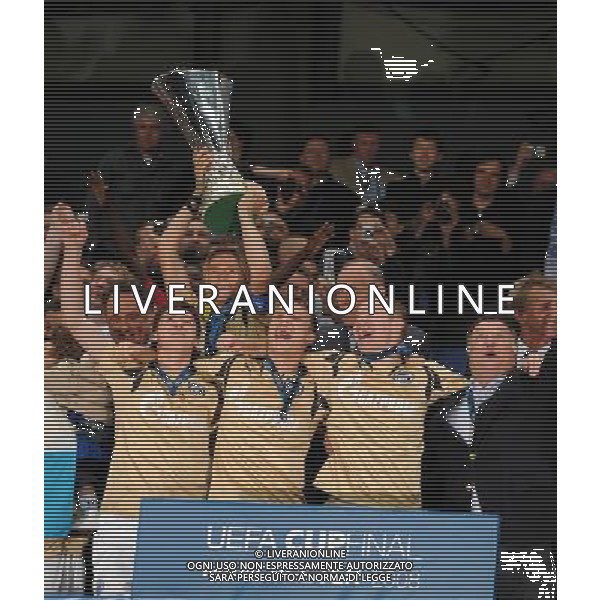 Coppa UEFA 2008 Finale Manchester - 14.05.2008 Zenit San Pietroburgo-Rangers Glasgow Nella Foto:PREMIAZIONE ZENIT /Ph.Vitez-Ag. Aldo Liverani