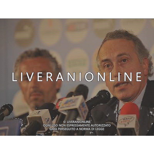 Roma - Hotel Parco dei Principi - Conferenza stampa per la lista dei giocatori della nazionale convocati per gli EUROPEI 2008 nella foto: Giancarlo Abete e Roberto DONADONI ph Corradetti / ag. Aldo Liverani