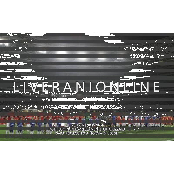 Manchester United - Chelsea Finale Champions League Mosca 21/05/2008 nella foto le due formazioni schierate ph luzzani/Ag. Aldo Liverani Sas