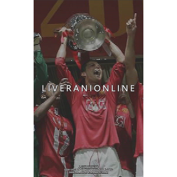 Manchester United - Chelsea Finale Champions League Mosca 21/05/2008 Festeggiamenti per la vittoria della Coppa dei giocatori del manchester nella foto Cristiano Ronaldo ph Luzzani/Ag. Aldo Liverani Sas