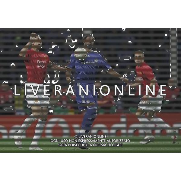 Manchester United - Chelsea Finale Champions League Mosca 21/05/2008 nella foto didier drogba e rio ferdinand ph Luzzani/Ag. Aldo Liverani Sas