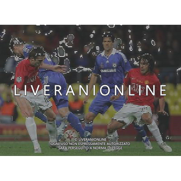 Manchester United - Chelsea Finale Champions League Mosca 21/05/2008 nella foto carrick, michael ballack e carlos tevez ph Luzzani/Ag. Aldo Liverani Sas