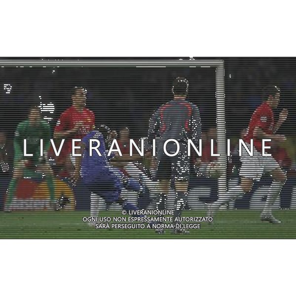 Manchester United - Chelsea Finale Champions League Mosca 21/05/2008 nella foto il palo di didier drogba ph Luzzani/Ag. Aldo Liverani Sas