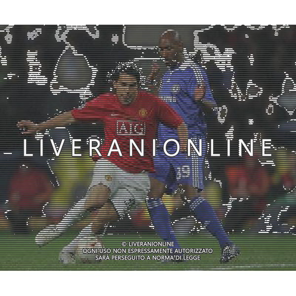 Manchester United - Chelsea Finale Champions League Mosca 21/05/2008 nella foto carlos tevez e anelka ph Luzzani/Ag. Aldo Liverani Sas