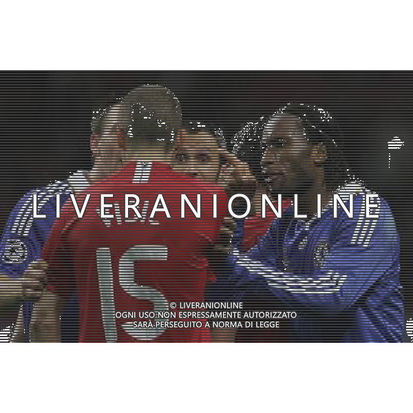 Manchester United - Chelsea Finale Champions League Mosca 21/05/2008 nella foto didier drogba e vidic ph Luzzani/Ag. Aldo Liverani Sas