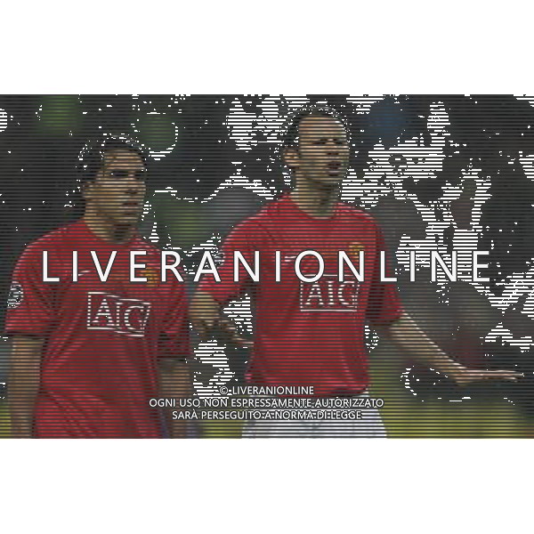 Manchester United - Chelsea Finale Champions League Mosca 21/05/2008 nella foto carlos tevez e ryan giggs ph Luzzani/Ag. Aldo Liverani Sas