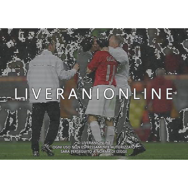 Manchester United - Chelsea Finale Champions League Mosca 21/05/2008 nella foto l\'esultanza di alex ferguson e dei giocatori del manchester che festeggiano la vittoria ph Luzzani/Ag. Aldo Liverani Sas