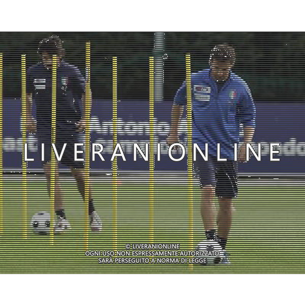Raduno della Nazionale Italiana di calcio a Coverciano 25/05/2008 nella foto Alessandro Del Piero e Gattuso Gennaro durante il primo giorno di allenamento della Nazionale ph Bucco/Ag. Aldo Liverani sas