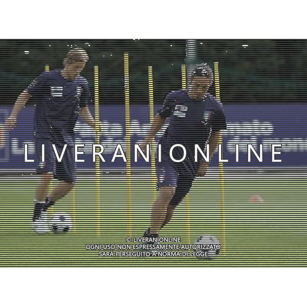 Raduno della Nazionale Italiana di Calcio a Coverciano 25/05/2008 nella foto mauro german Camoranesi e Ambrosini massimo durante il primo giorno di allenamento ph bucco/Ag. Aldo Liverani Sas