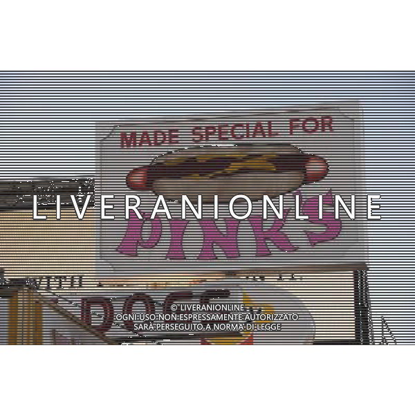 16 May 2008 - Hollywood, California - Pink\'s Hot Dogs on La Brea Ave. Hollywood Landmarks. Photo Credit: Byron Purvis/AdMedia - ag. Aldo Liverani sas ITALY ONLY - EDITORIAL USE ONLY