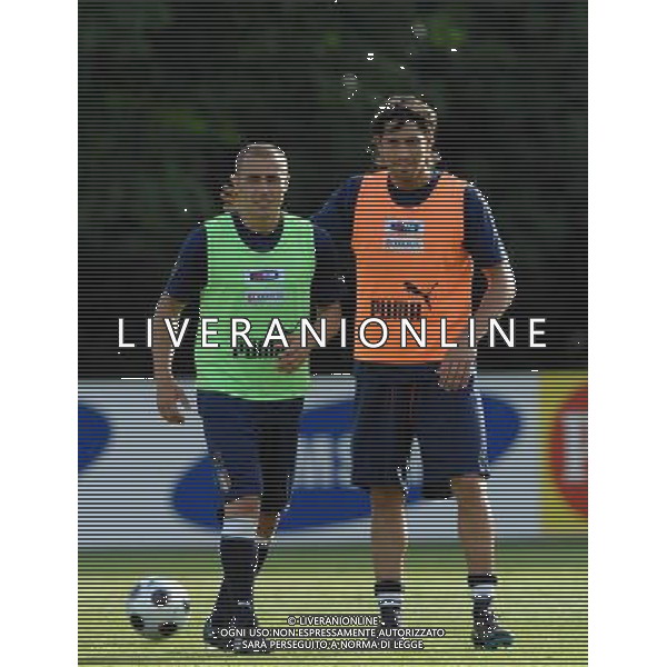 Raduno Nazionale di Calcio a Coverciano Coverciano(FI) - 27.05.2008 Nella Foto:CANNAVARO FABIO E BORRIELLO MARCO /Ph.Vitez-Ag. Aldo Liverani