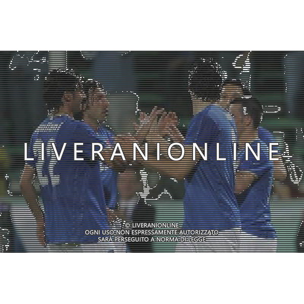 Partita Amichevole Firenze - 30.05.2008 Italia-Belgio Nella Foto: esultanza dell\' italia al secondo GOL DI NATALE /Ph.Luzzani-Ag. Aldo Liverani