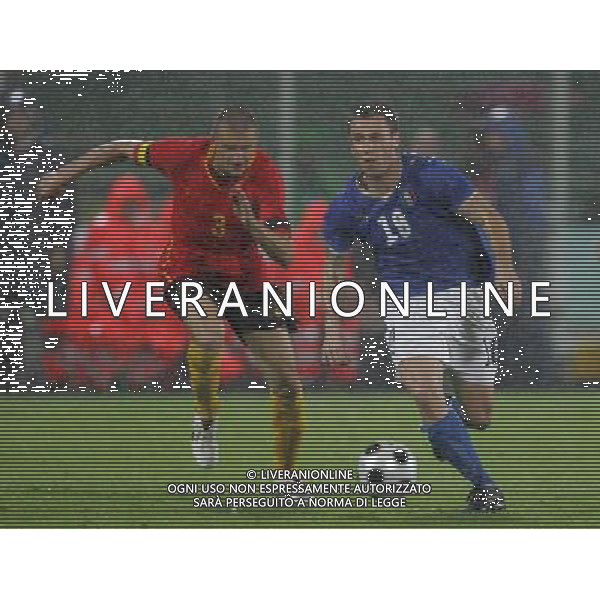 Firenze 30-05-2008 amichevole nazionale italiana calcio italia-belgio 3:1 nella foto antonio cassano e simons ph marco luzzani/ag aldo liverani s.a.s. 