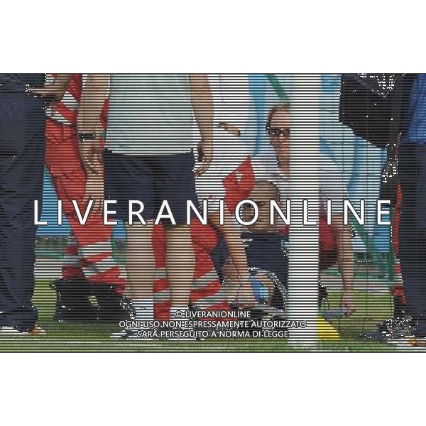 Allenamento Nazionale Italiana a Baden - 02.06.2008 Ritiro Austria Euro 2008 Nella Foto: FABIO CANNAVARO A TERRA INFORTUNATO /Ph.Vitez-Ag. Aldo Liverani