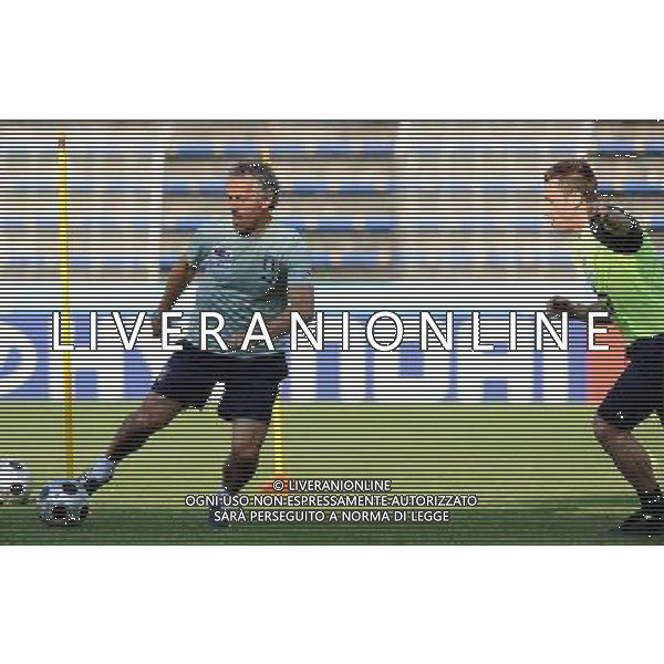 Allenamento Nazionale Italiana in ritiro a Baden - 02.06.2008 Austria Euro 2008 Nella Foto: DONADONI ROBERTO-CASSANO ANTONIO Ph.Vitez-Ag. Aldo Liverani