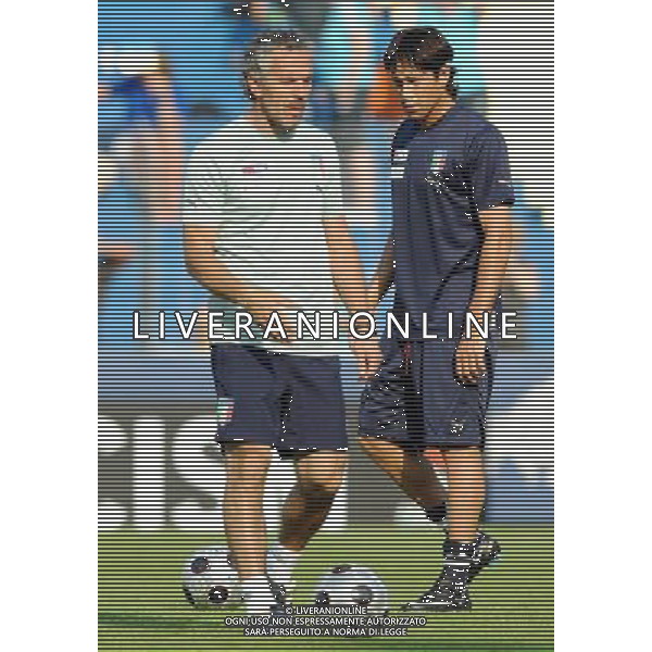 Allenamento Nazionale Italiana in ritiro a Baden - 02.06.2008 Austria Euro 2008 Nella Foto: BORRIELLO MARCO OSSERVA DONADONI ROBERTO Ph.Vitez-Ag. Aldo Liverani