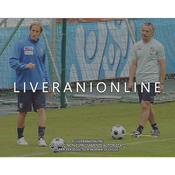 Allenamento Nazionale Italiana a Baden Austria Euro 2008 03.06.2008 Nella Foto: AMBROSINI MASSIMO E DONADONI ROBERTO Ph.Vitez/Ag. Aldo Liverani