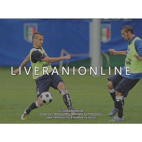 Allenamento Nazionale Italiana a Baden - 03.06.2008 Ritiro Austria Euro 2008 Nella Foto: alessandro GAMBERINI e giorgio CHIELLINI Ph.Vitez-Ag. Aldo Liverani