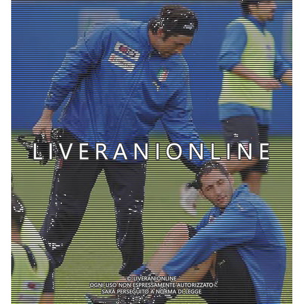 Allenamento Nazionale Italiana a Baden - 03.06.2008 Ritiro Austria Euro 2008 Nella Foto: gianluigi BUFFON CONSOLA marco MATERAZZI Ph.Vitez-Ag. Aldo Liverani