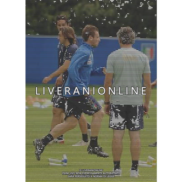 Allenamento Nazionale Italiana a Baden - 04.06.2008 Ritiro Austria Euro 2008 Nella Foto: roberto DONADONI OSSERVA antonio CASSANO Ph.Vitez-Ag. Aldo Liverani