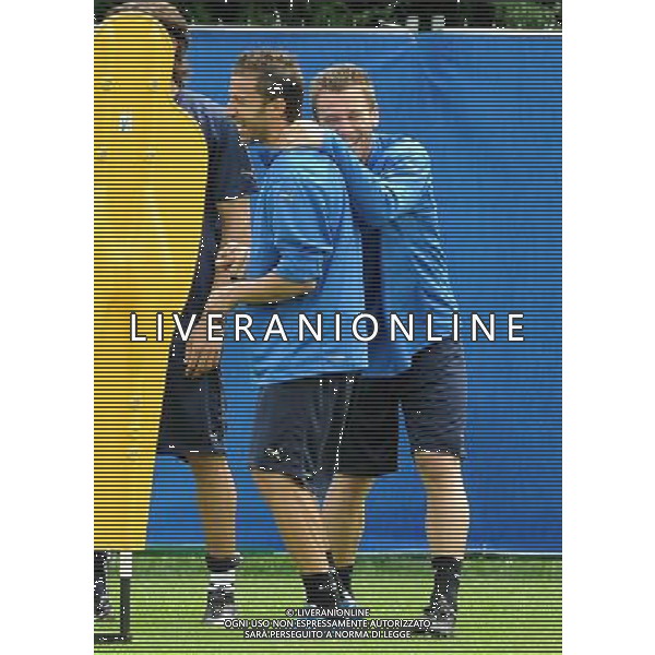 Allenamento Nazionale Italiana a Baden - 04.06.2008 Ritiro Austria Euro 2008 Nella Foto: Antonio CASSANO SCHERZA CON alessandro DEL PIERO Ph.Vitez-Ag. Aldo Liverani