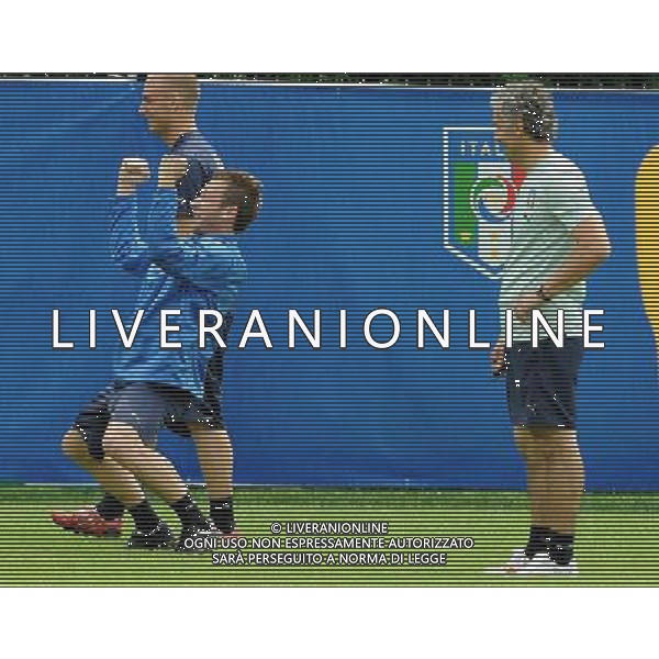 Allenamento Nazionale Italiana a Baden - 04.06.2008 Ritiro Austria Euro 2008 Nella Foto: roberto DONADONI OSSERVA DIVERTITO antonio CASSANO Ph.Vitez-Ag. Aldo Liverani