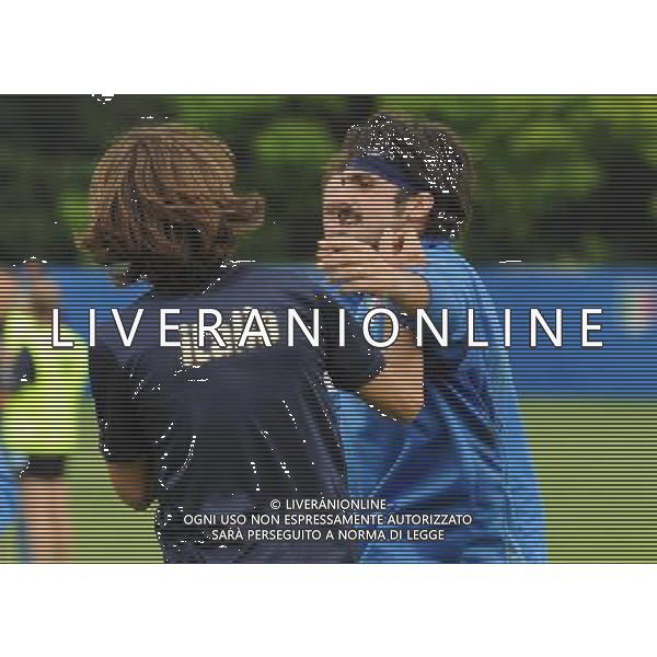 Allenamento Nazionale Italiana a Baden - 04.06.2008 Ritiro Austria Euro 2008 Nella Foto: GENNARO GATTUSO ARRABBIATO CON ANDREA PIRLO DOPO AVER PERSO IL CALCIO TENNIS Ph.Vitez-Ag. Aldo Liverani