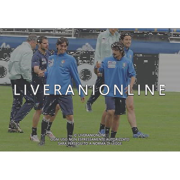 Allenamento Nazionale Italiana Baden - 05.06.2008 Nella Foto:GATTUSO SCHERZA CON AQUILANI E PERROTTA /Ph.Vitez-Ag. Aldo Liverani