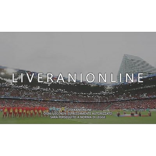 Svizzera - Repubblica Ceca - Europei 2008 nella foto le due formazioni schierate ph luzzani/Ag. Aldo Liverani sas