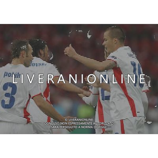 Basilea 07-06-2008 Campionati europei calcio EURO 2008 svizzera-rep. ceca 0:1 nella foto vaclav sverkos esulta dopo il gol con i compagni ph marco luzzani/ag aldo liverani s.a.s.