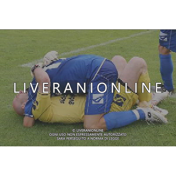 CREMONA 08/06/2008 SERIE C1 CREMONESE-CITTADELLA NELLA FOTO:PIEROBON FESTEGGIA CON UN COMPAGNO A FINE PARTITA FOTO PAOLA GARBUIO/AG.ALDO LIVERANI