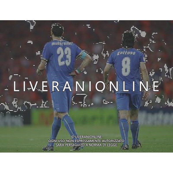 Olanda - Italia 09/06/2008 Europei 2008 nella foto LA DELUSIONE DI MARCO MATERAZZI E GENNARO GATTUSO ph Luzzani/Ag. Aldo Liverani sas